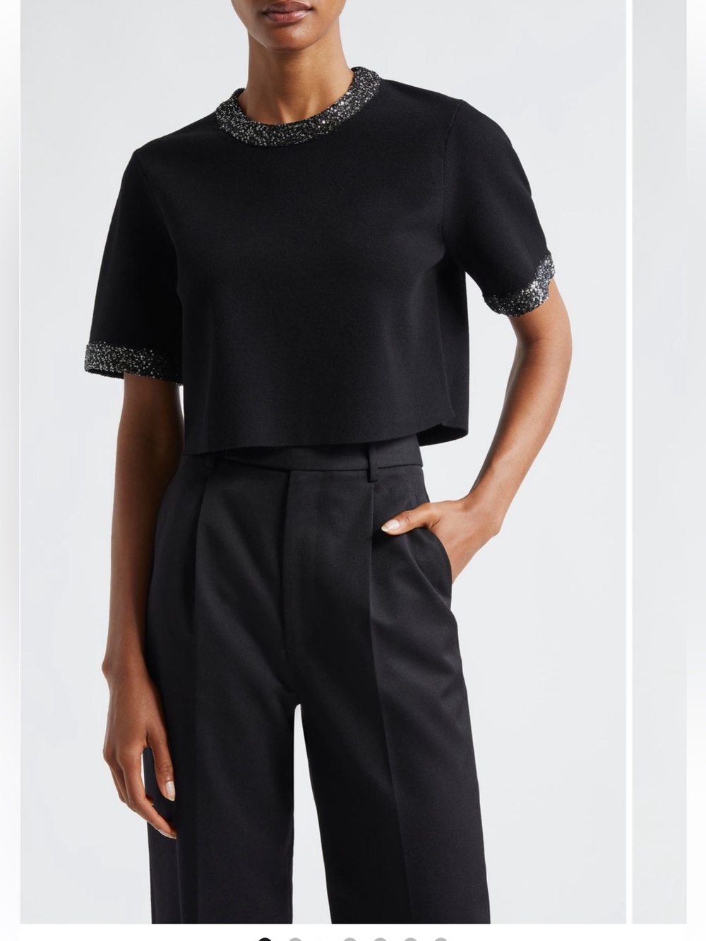 ALC. 
Maeve Sequin
Embellished Crop
Top(S)